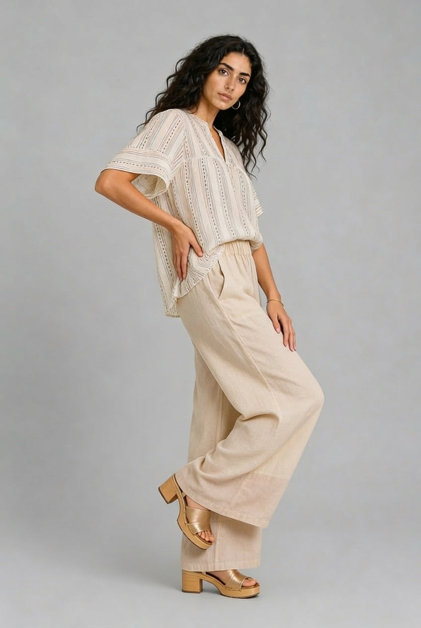 CLRS Woman - Desert Sand Wide Leg Trousers